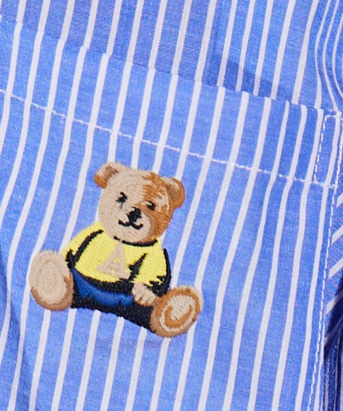 セール】【PAIRMANON STREET】くま刺繍 ベア刺繍入り 半袖