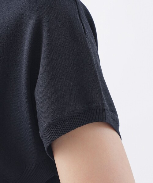 TRANS WORK(トランスワーク)の「【L】【ウォッシャブル】ヴィスコースストレッチフレンチスリーブニット(Tシャツ/カットソー・レディース・ベージュ/ブルー系その他4/ネイビー・44/46)」の11枚目の写真
