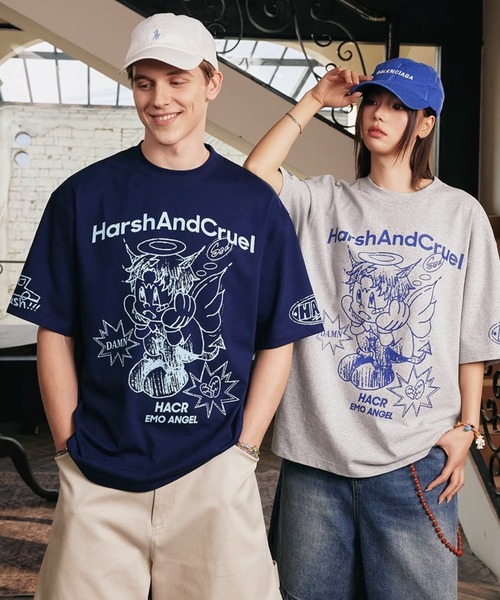 セール】ストリートエンジェルグラフィックTシャツ オーバー