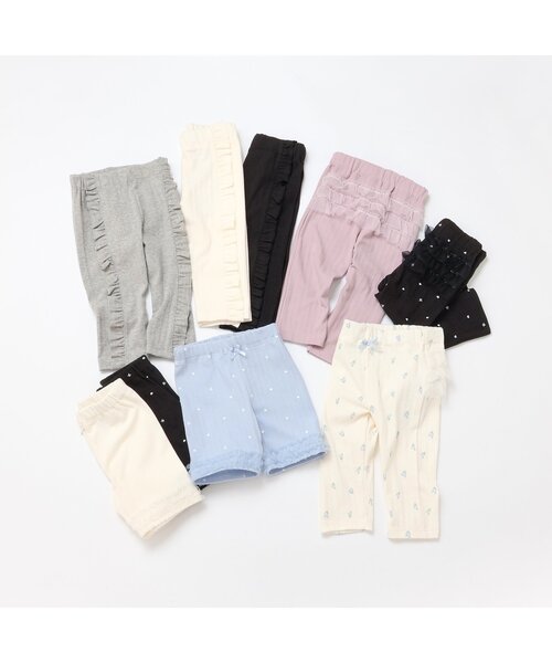 apres les cours(アプレレクール)の「ひんやりショートレギンス/7days Style pants(レギンス/スパッツ・キッズ・サックスブルー/アイボリー/ブラック・130/120/110/100/90/80)」の7枚目の写真