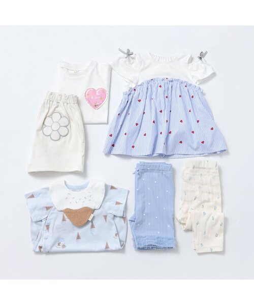 apres les cours(アプレレクール)の「ひんやりショートレギンス/7days Style pants(レギンス/スパッツ・キッズ・サックスブルー/アイボリー/ブラック・130/120/110/100/90/80)」の8枚目の写真