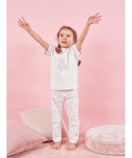 ジェラートピケ　ぬいぐるみモチーフTシャツ&ロングパンツ KIDS】ぬいぐるみ柄ロングパンツ（ルームウェア/パジャマ