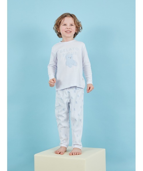 新品未開封 ジェラートピケ ぬいぐるみ柄 ロングパンツ KIDS】ぬいぐるみ柄ロングパンツ（ルームウェア/パジャマ