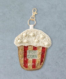 Three Four Time（スリーフォータイム）の「＠ポップコーン刺繍キーポーチ（キーケース/キーアクセサリー）」