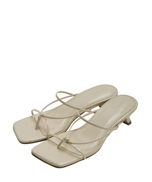 【とも】Ameri Medi Enamel Strap セール】MEDI ENAMEL STRAP THONG SANDALS（サンダル）｜Ameri