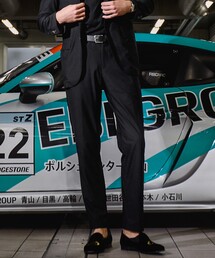 【ポルシェチームEBIコラボ /セットアップ対応】40周年 フェザートリコット メッシュ パンツ/スラックス