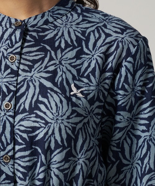 Eddie Bauer(エディーバウアー)の「リーフ柄 ワンピース(シャツワンピース・レディース・グリーン/ピンクベージュ/ネイビー・M/S/XL/L)」の13枚目の写真