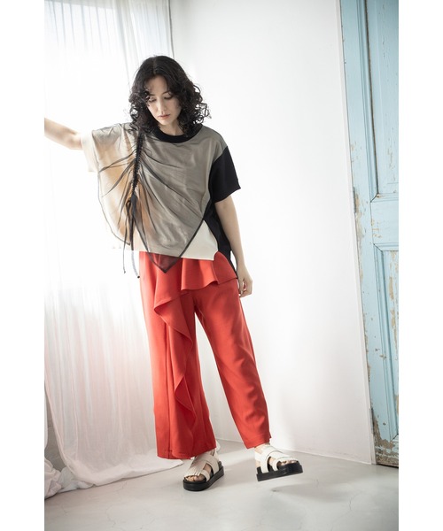 OSMOSIS(オズモーシス)の「ドロストチュールニットプルオーバー(ニット/セーター・レディース・ブラック/ブラック系その他/ブルー系その他・ONE SIZE)」の6枚目の写真