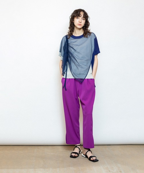 OSMOSIS(オズモーシス)の「ドロストチュールニットプルオーバー(ニット/セーター・レディース・ブラック/ブラック系その他/ブルー系その他・ONE SIZE)」の16枚目の写真