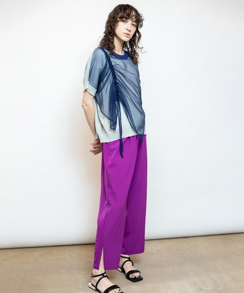 OSMOSIS(オズモーシス)の「ドロストチュールニットプルオーバー(ニット/セーター・レディース・ブラック/ブラック系その他/ブルー系その他・ONE SIZE)」の17枚目の写真