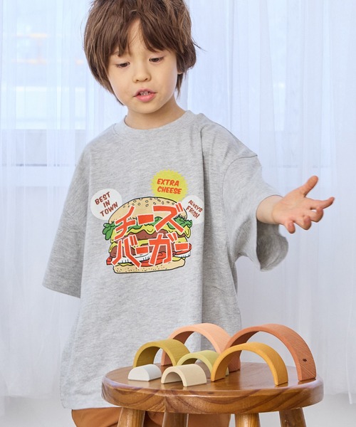 Life Support Products（ライフサポートプロダクツ）の「ジャパニーズプリントワイドTee（Tシャツ/カットソー・キッズ・イエロー/ブラック/アイボリー/杢グレー/ブルー/オフホワイト・100/150/140/120/110/130/80/90/95）」の4枚目の写真