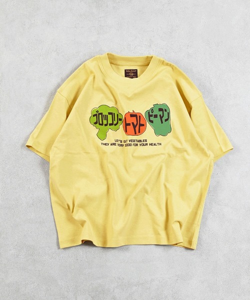 Life Support Products（ライフサポートプロダクツ）の「ジャパニーズプリントワイドTee（Tシャツ/カットソー・キッズ・イエロー/ブラック/アイボリー/杢グレー/ブルー/オフホワイト・100/150/140/120/110/130/80/90/95）」の6枚目の写真