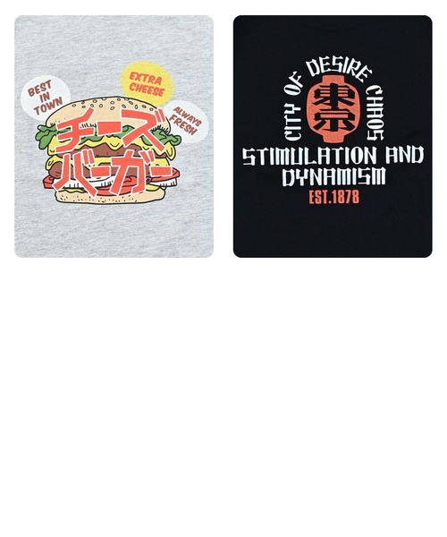 Life Support Products（ライフサポートプロダクツ）の「ジャパニーズプリントワイドTee（Tシャツ/カットソー・キッズ・イエロー/ブラック/アイボリー/杢グレー/ブルー/オフホワイト・100/150/140/120/110/130/80/90/95）」の8枚目の写真