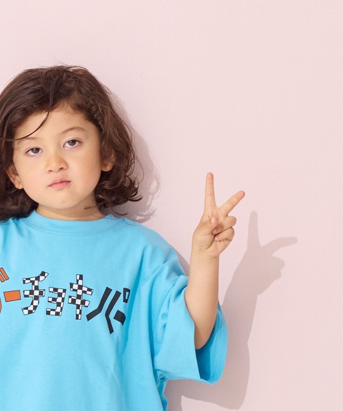 Life Support Products（ライフサポートプロダクツ）の「ジャパニーズプリントワイドTee（Tシャツ/カットソー・キッズ・イエロー/ブラック/アイボリー/杢グレー/ブルー/オフホワイト・100/150/140/120/110/130/80/90/95）」の11枚目の写真