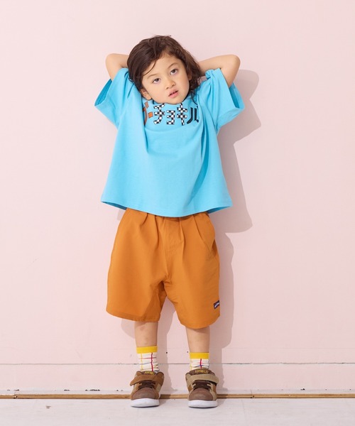 Life Support Products（ライフサポートプロダクツ）の「ジャパニーズプリントワイドTee（Tシャツ/カットソー・キッズ・イエロー/ブラック/アイボリー/杢グレー/ブルー/オフホワイト・100/150/140/120/110/130/80/90/95）」の13枚目の写真