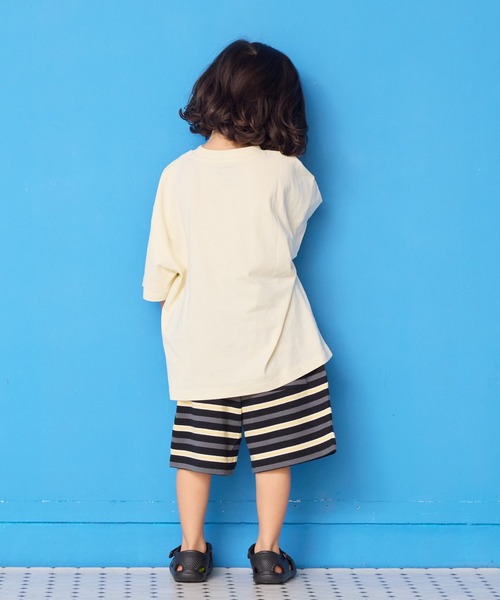 Life Support Products（ライフサポートプロダクツ）の「ジャパニーズプリントワイドTee（Tシャツ/カットソー・キッズ・イエロー/ブラック/アイボリー/杢グレー/ブルー/オフホワイト・100/150/140/120/110/130/80/90/95）」の20枚目の写真