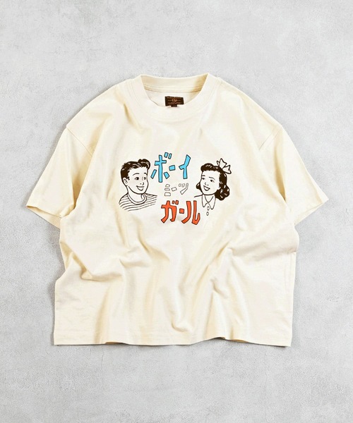 Life Support Products（ライフサポートプロダクツ）の「ジャパニーズプリントワイドTee（Tシャツ/カットソー・キッズ・イエロー/ブラック/アイボリー/杢グレー/ブルー/オフホワイト・100/150/140/120/110/130/80/90/95）」の15枚目の写真
