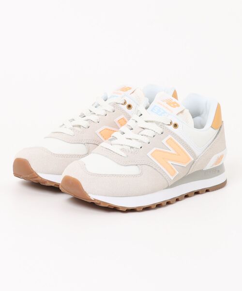 国内配送 New Balance WL574 COR BEIGE/ORANGE NEW BALANCE ニューバランス WL574COR(B) WL574 WL574COR BEIGE