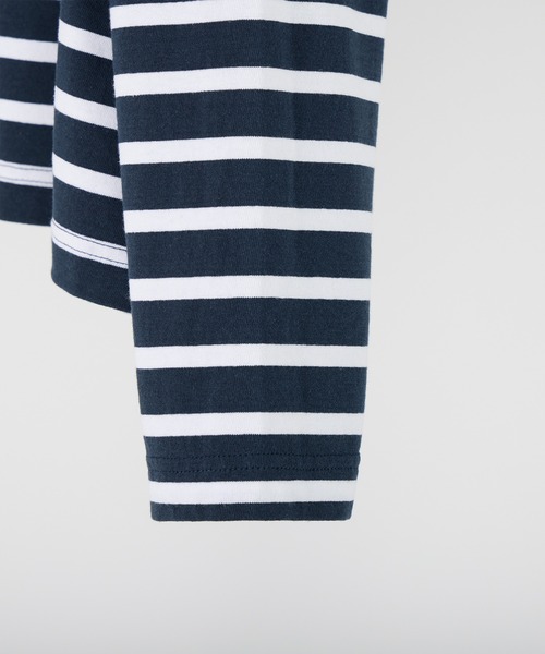 MONT KEMMEL(モンケメル)の「MONT KEMMEL ワイドバスクボーダーシャツ(Tシャツ/カットソー・レディース・ホワイト/ブラック/ネイビー/ピンク/ブルー・36)」の14枚目の写真