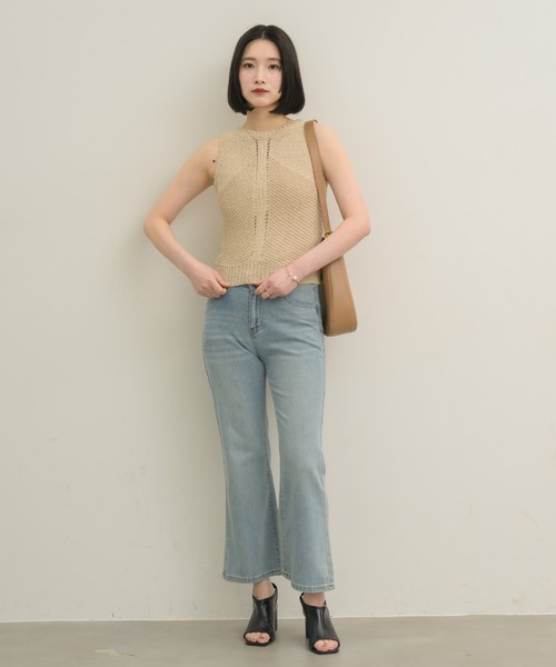 NEUNA（ヌナ）の「クロップドデニムパンツ（デニムパンツ・レディース・ブルー/ライトブルー・LARGE/MEDIUM）」の5枚目の写真