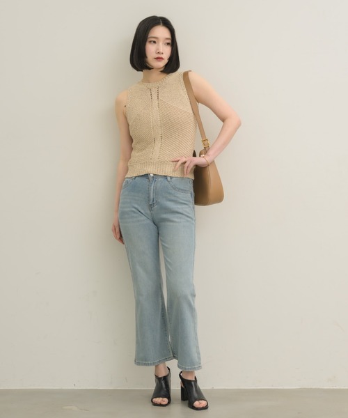 NEUNA（ヌナ）の「クロップドデニムパンツ（デニムパンツ・レディース・ブルー/ライトブルー・LARGE/MEDIUM）」の7枚目の写真