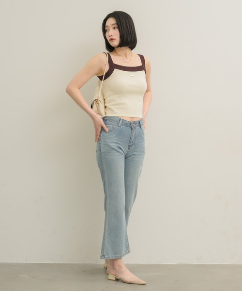 NEUNA（ヌナ）の「クロップドデニムパンツ（デニムパンツ・レディース・ブルー/ライトブルー・LARGE/MEDIUM）」の9枚目の写真