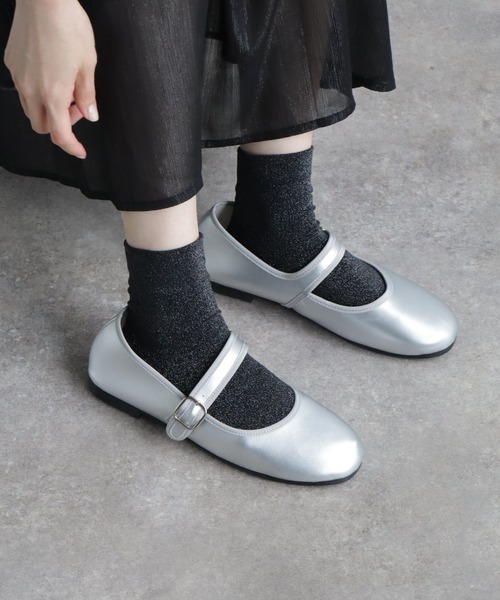 U.S. POLO ASSN.（ユーエスポロアッスン）の「【U.S. POLO ASSN./ユーエスポロアッスン】メリージェーン フラットシューズ（パンプス・レディース・シルバー/ブラック/ブラウン・S/M/L）」の16枚目の写真