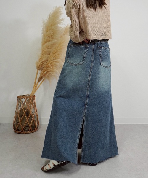 gossara(ゴサラ)の「リメイク風マーメイドSK(デニムスカート・レディース・ライトブルー/ブルー・SMALL/MEDIUM)」の3枚目の写真