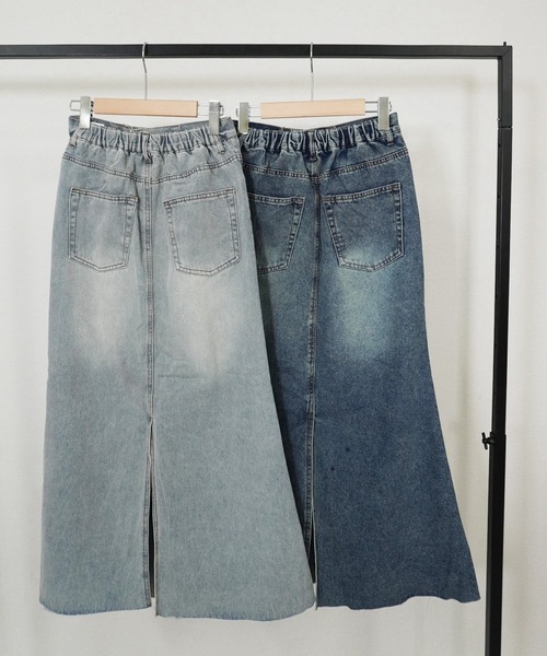 gossara(ゴサラ)の「リメイク風マーメイドSK(デニムスカート・レディース・ライトブルー/ブルー・SMALL/MEDIUM)」の5枚目の写真