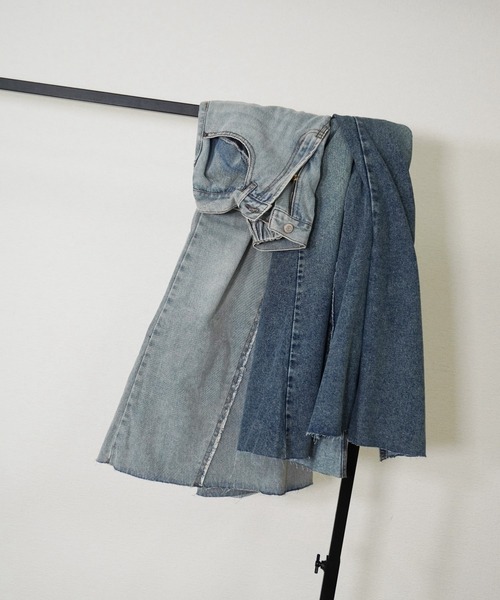 gossara(ゴサラ)の「リメイク風マーメイドSK(デニムスカート・レディース・ライトブルー/ブルー・SMALL/MEDIUM)」の10枚目の写真