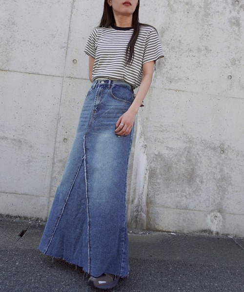 gossara(ゴサラ)の「リメイク風マーメイドSK(デニムスカート・レディース・ライトブルー/ブルー・SMALL/MEDIUM)」の14枚目の写真
