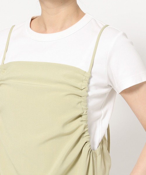 セール】サイドギャザーキャミワンピース 327238（ワンピース