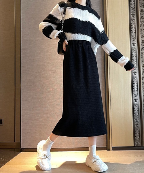 2ly2（トゥーリートゥー）の「ナチュラル可愛い◎無地ミモレスカート（スカート・レディース・ブラック/ブラウン/ベージュ・F）」の5枚目の写真