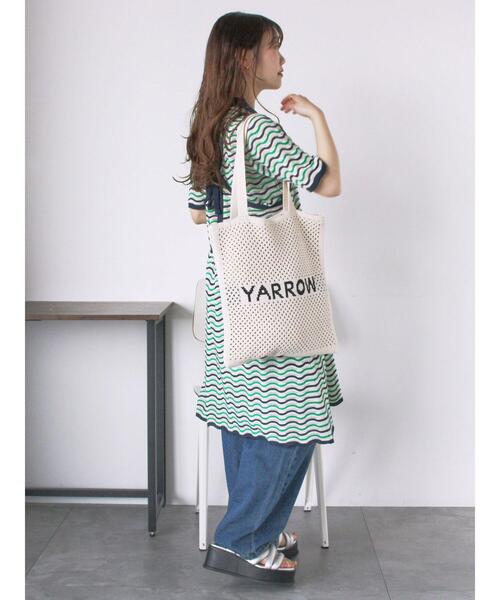 ehka sopo（エヘカソポ）の「配色透かし編みキャミワンピース（ワンピース・レディース・サックスブルー/オレンジ/オフホワイト・F）」の7枚目の写真