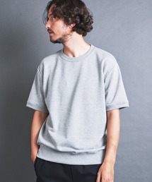 CTN RIB SWEAT TEE S/S:コットン 半袖スウェット TEE