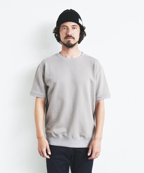 CTN RIB SWEAT TEE S/S:コットン 半袖スウェット TEE（Tシャツ