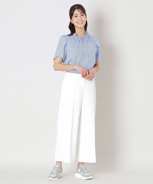 TO BE CHIC(トゥー ビー シック)の「カラミストライプ シャツブラウス(シャツ/ブラウス・レディース・ブルー/ダークネイビー/ピンク系その他2・42/40/38)」の5枚目の写真