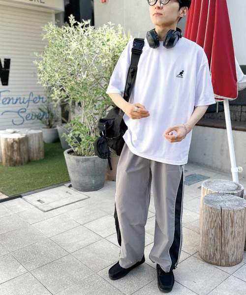 KANGOL（カンゴール）の「【KANGOL】別注オーバーサイズバックプリントTシャツ ワンポイント サークルロゴ ラグラン 男女兼用（Tシャツ/カットソー・メンズ・ホワイト/ブラック/ホワイト系その他/ブラック系その他・M/L）」の5枚目の写真