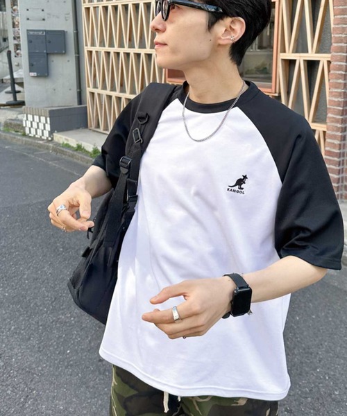 KANGOL（カンゴール）の「【KANGOL】別注オーバーサイズバックプリントTシャツ ワンポイント サークルロゴ ラグラン 男女兼用（Tシャツ/カットソー・メンズ・ホワイト/ブラック/ホワイト系その他/ブラック系その他・M/L）」の16枚目の写真