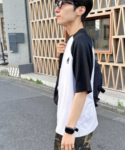 KANGOL（カンゴール）の「【KANGOL】別注オーバーサイズバックプリントTシャツ ワンポイント サークルロゴ ラグラン 男女兼用（Tシャツ/カットソー・メンズ・ホワイト/ブラック/ホワイト系その他/ブラック系その他・M/L）」の17枚目の写真
