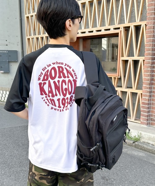 KANGOL（カンゴール）の「【KANGOL】別注オーバーサイズバックプリントTシャツ ワンポイント サークルロゴ ラグラン 男女兼用（Tシャツ/カットソー・メンズ・ホワイト/ブラック/ホワイト系その他/ブラック系その他・M/L）」の18枚目の写真