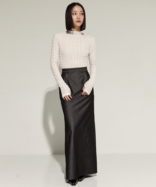 tシャツ 「STUDIOUS/ステュディオス」Stretch Lace Skin Top/ストレッチレーススキントップス レディース STUDIOUS tシャツ 「STUDIOUS/ステュディオス」Stretch Lace