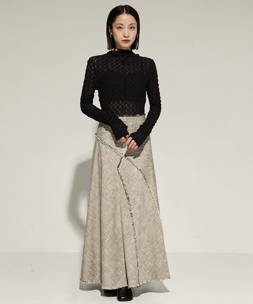 セール】【STUDIOUS/ステュディオス】Stretch Lace Skin Top