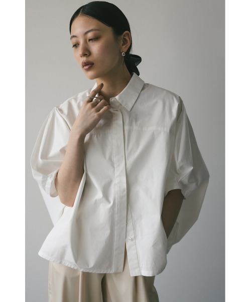 STYLEMIXER(スタイルミキサー)の「テントスリーブルーズシャツ 【春服】新作(シャツ/ブラウス・レディース・ネイビー/ホワイト/サックスブルー・FREE)」の4枚目の写真