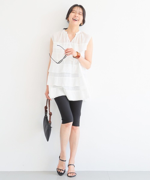 BARNYARDSTORM（バンヤードストーム）の「BARNYARDSTORM / ローンフレアブラウス（シャツ/ブラウス・レディース・ホワイト/ブラック・FREE）」の8枚目の写真