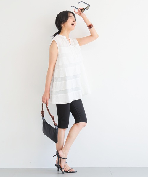 BARNYARDSTORM（バンヤードストーム）の「BARNYARDSTORM / ローンフレアブラウス（シャツ/ブラウス・レディース・ホワイト/ブラック・FREE）」の9枚目の写真