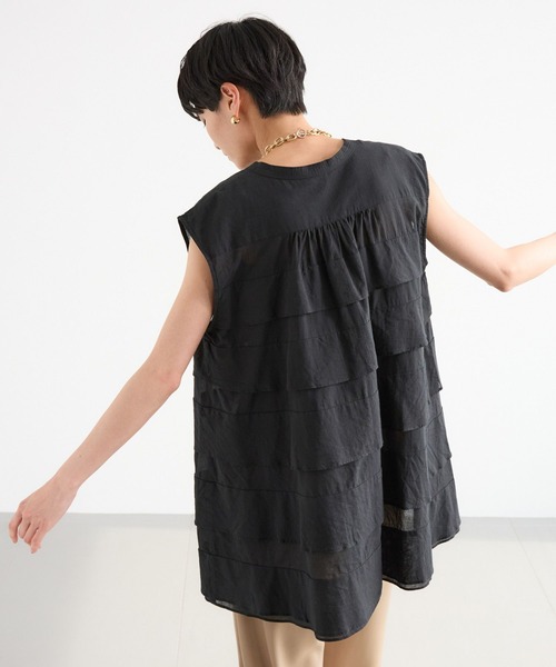 BARNYARDSTORM（バンヤードストーム）の「BARNYARDSTORM / ローンフレアブラウス（シャツ/ブラウス・レディース・ホワイト/ブラック・FREE）」の13枚目の写真