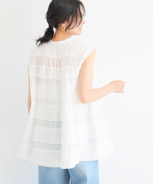 BARNYARDSTORM（バンヤードストーム）の「BARNYARDSTORM / ローンフレアブラウス（シャツ/ブラウス・レディース・ホワイト/ブラック・FREE）」の20枚目の写真