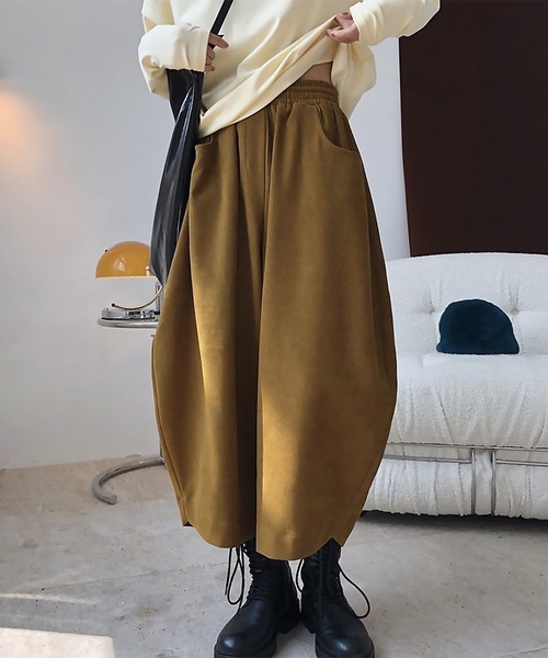 blackdia ocean(ブラックダイヤオーシャン)の「blackdia ocean クロップドコクーンパンツ(その他パンツ・レディース・ブラック/ベージュ/ブラウン・LARGE/MEDIUM)」の3枚目の写真