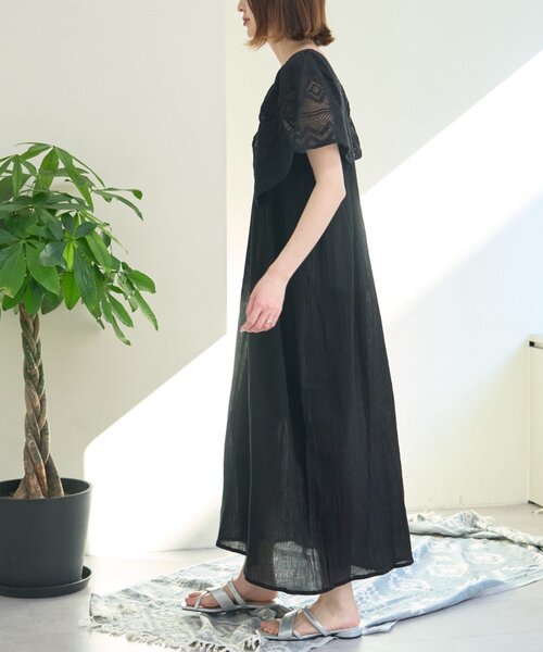 CIAOPANIC TYPY（チャオパニックティピー）の「【WEB限定】【india】肩レース2WAYワンピース（ワンピース・レディース・グリーン/アイボリー/ブラック・ONE SIZE）」の4枚目の写真